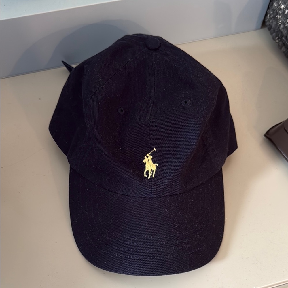 Polo by Ralph Lauren Black Cap with Yellow Logo